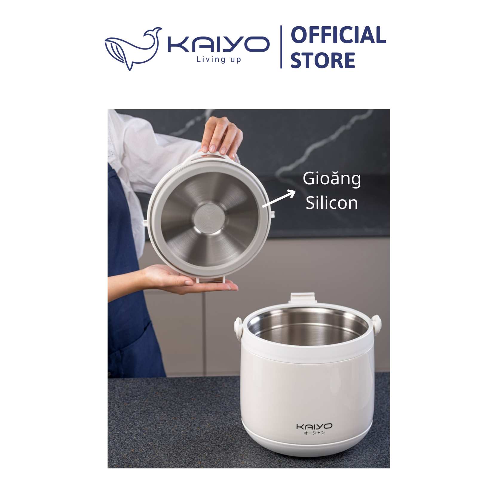 Nồi ủ Kaiyo màu trắng 4,5L