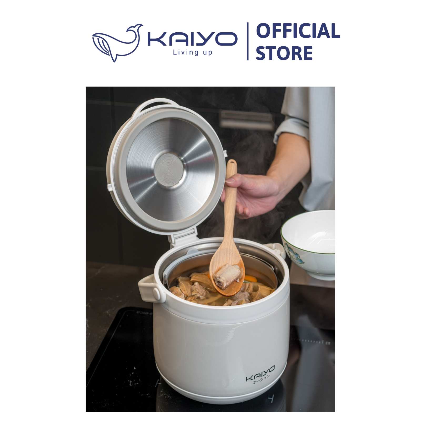 Nồi ủ Kaiyo màu trắng 4,5L