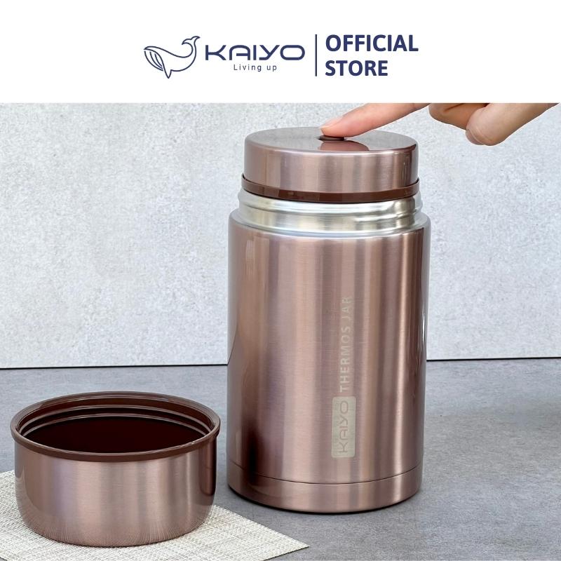 Bình ủ cháo Kaiyo dung tích 1000 ml, màu hồng Rubby