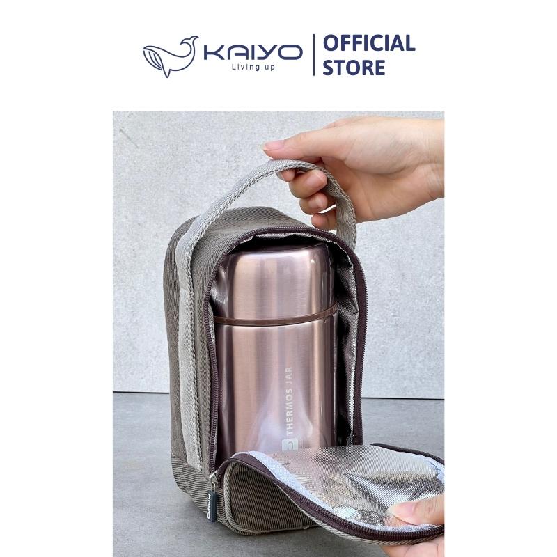 Bình ủ cháo Kaiyo dung tích 1000 ml, màu hồng Rubby