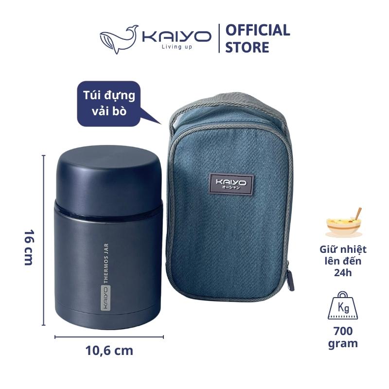 Bình ủ cháo Kaiyo dung tích 750 ml, màu ghi đậm