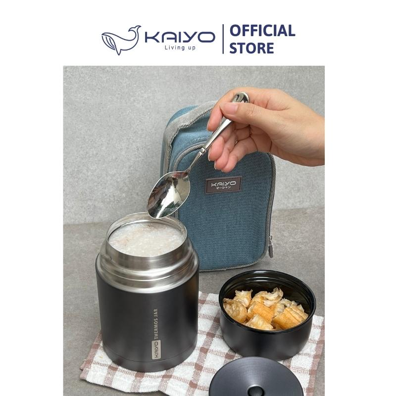 Bình ủ cháo Kaiyo dung tích 750 ml, màu ghi đậm