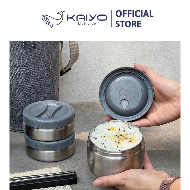 Hộp cơm giữ nhiệt Kaiyo, màu ghi đá [mã: KVL170N]