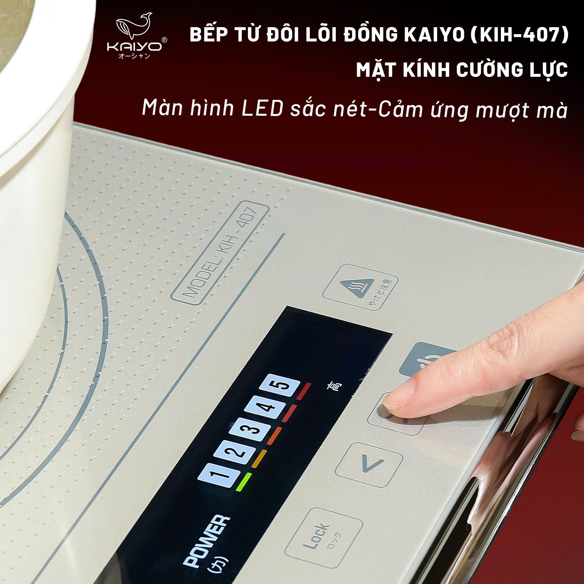 Bếp từ đôi lõi đồng Kaiyo [KIH-407]