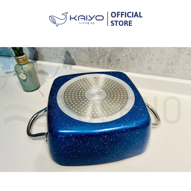 Nồi chảo vuông đa năng Oceno màu xanh blue 24cm