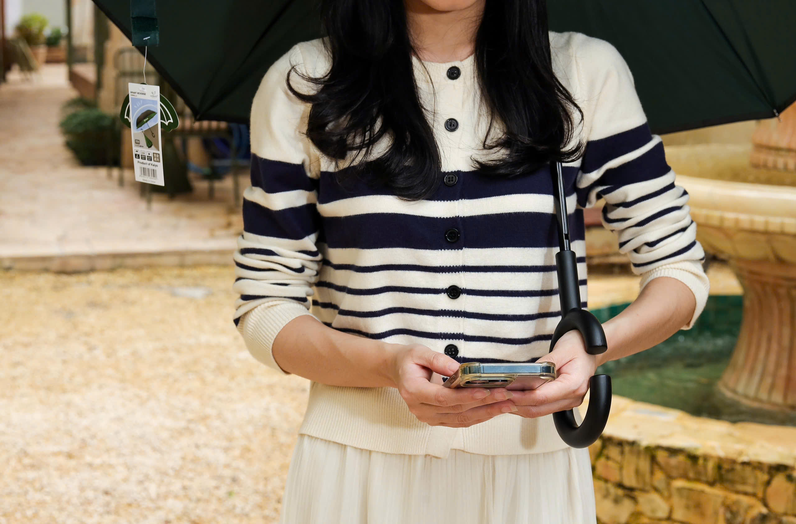 Ô gấp ngược thông minh Kaiyo, màu xanh navy [mã KCU-9583]