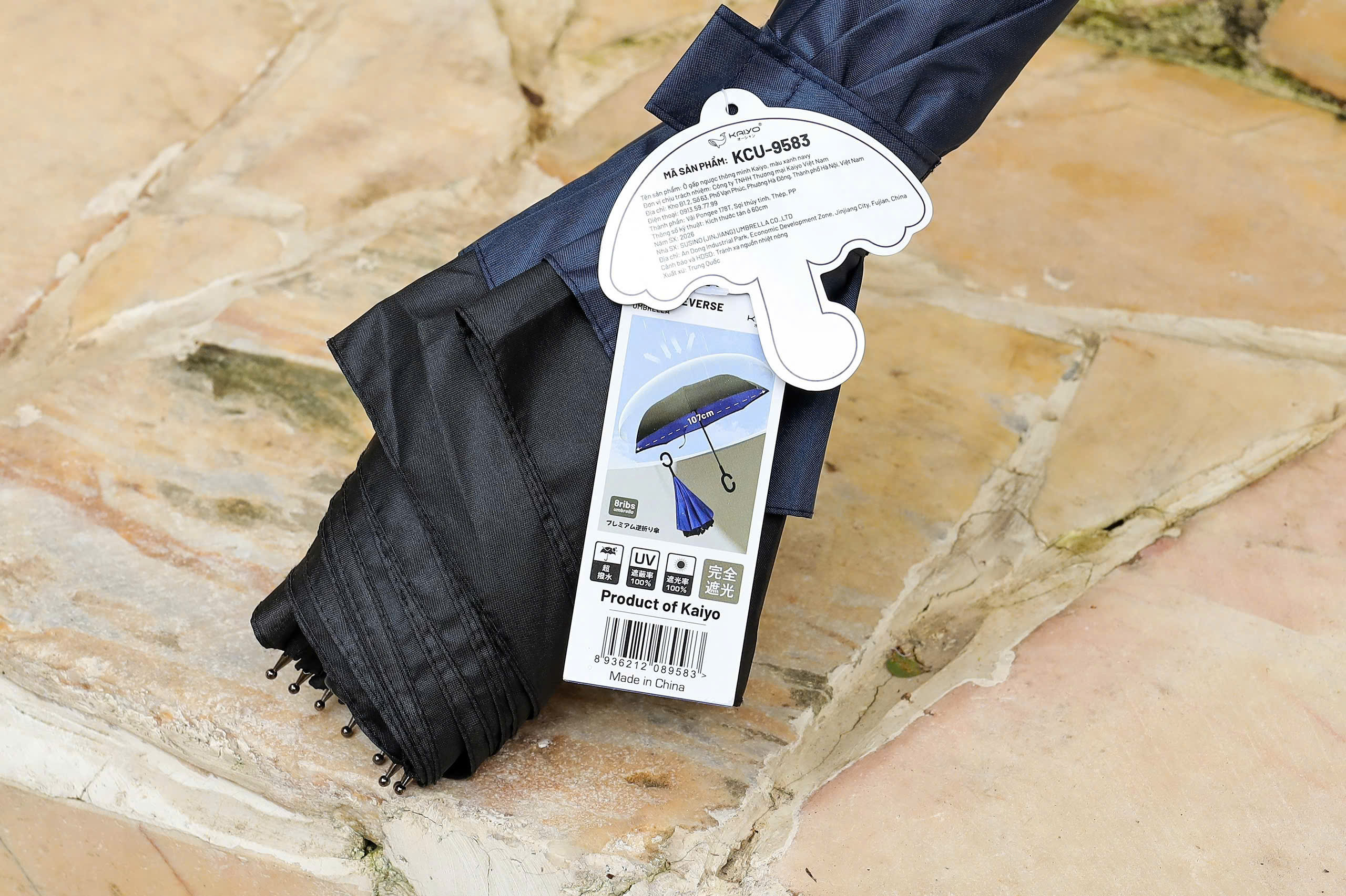 Ô gấp ngược thông minh Kaiyo, màu xanh navy [mã KCU-9583]