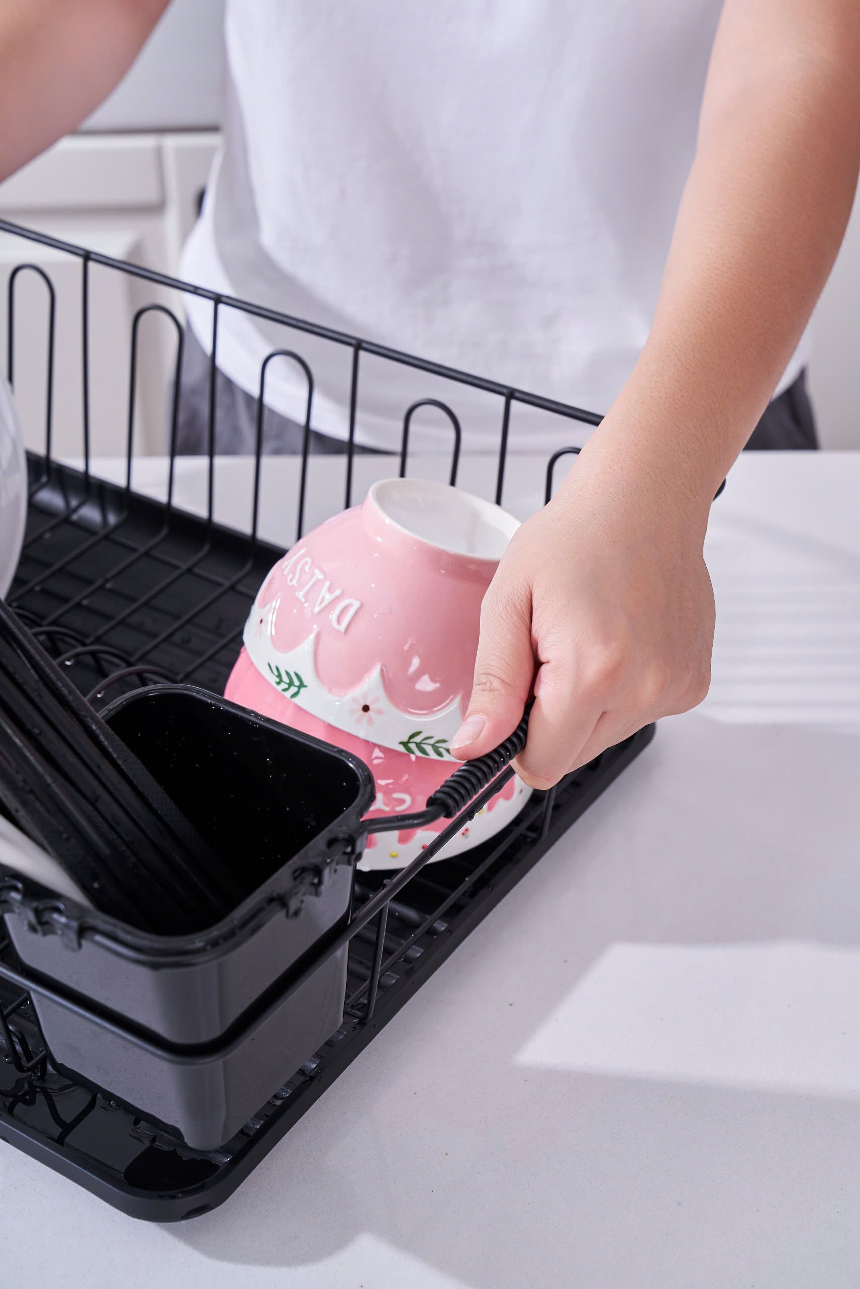 Giá úp bát có khay hứng nước Kaiyo