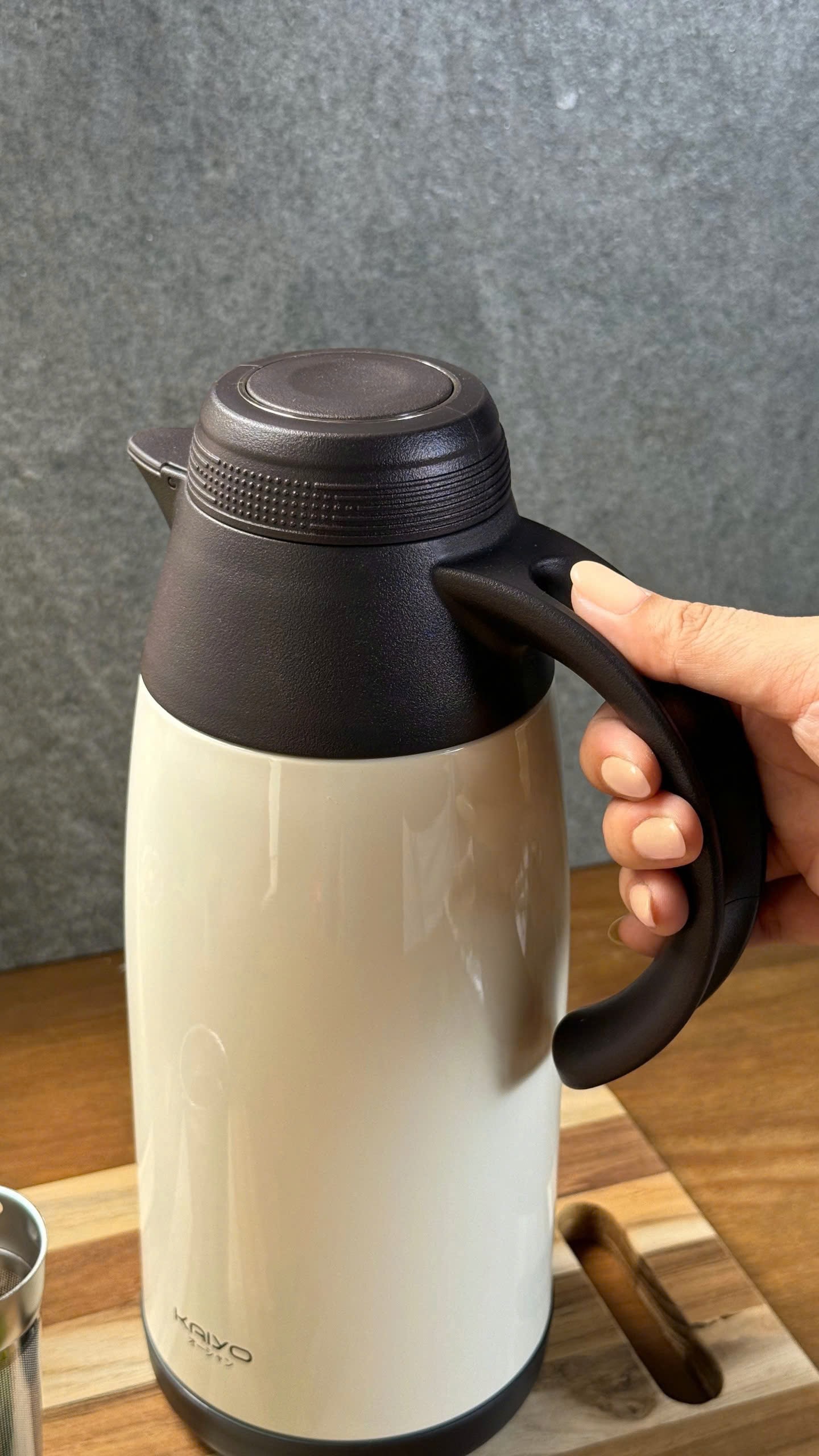Phích pha trà giữ nhiệt 2 lớp inox có lõi lọc Kaiyo
