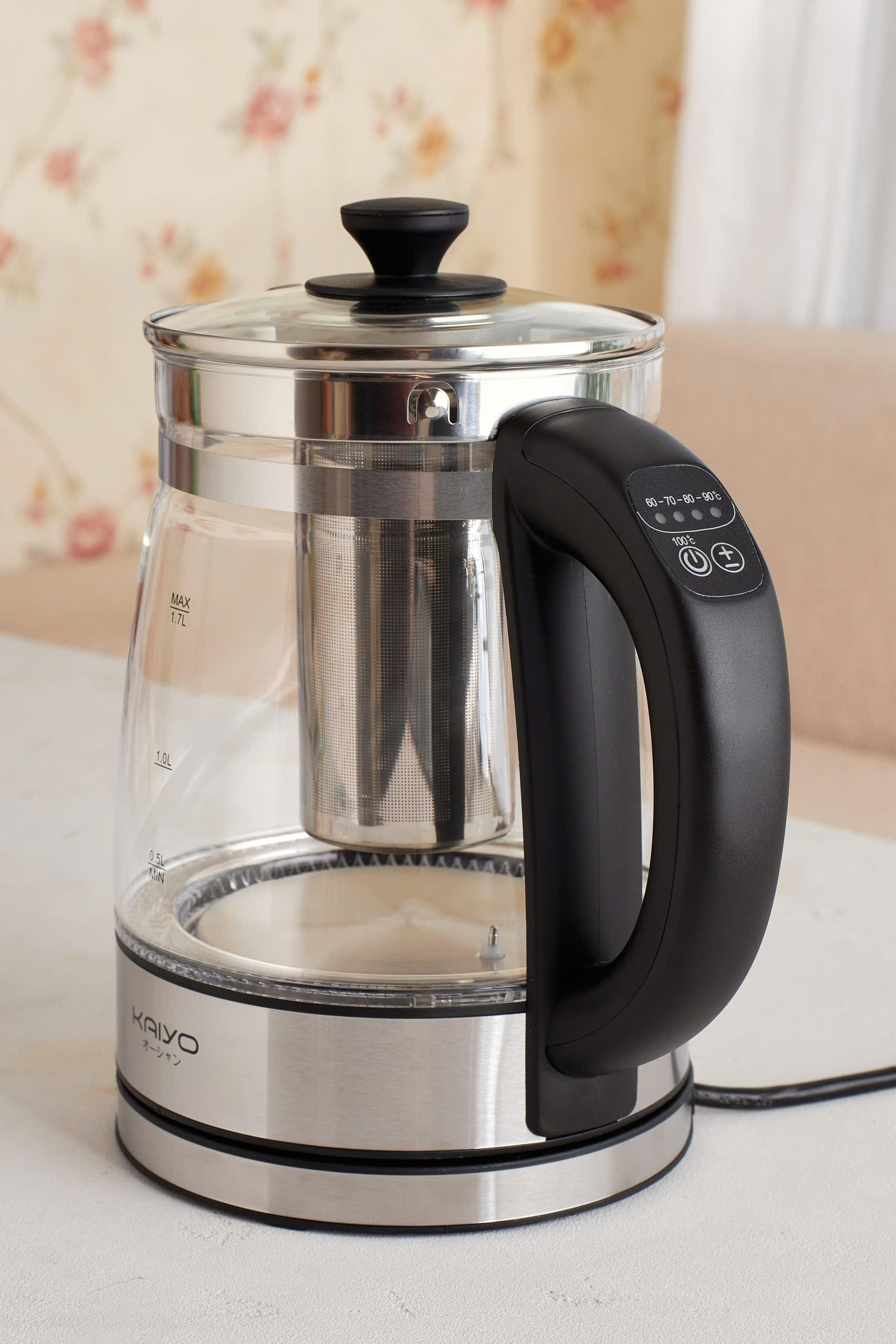 Ấm siêu tốc thuỷ tinh borosilicate Kaiyo 1.7L (KEK-062)