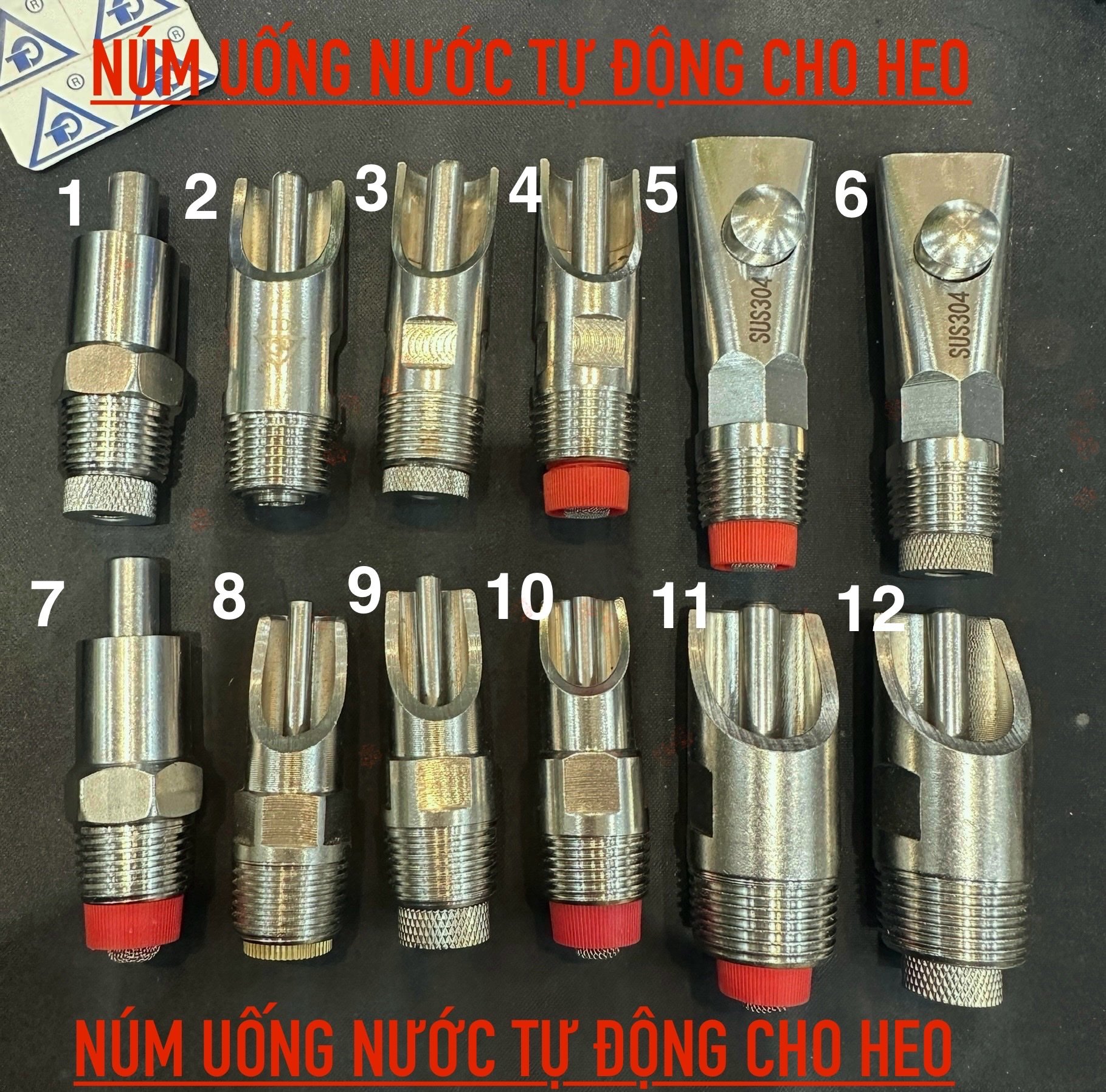 12 Mẫu Núm Uống Tự Động Cho Heo – Đủ Mọi Giai Đoạn – Đủ Size 21 & 27 – Có Giá Sỉ!