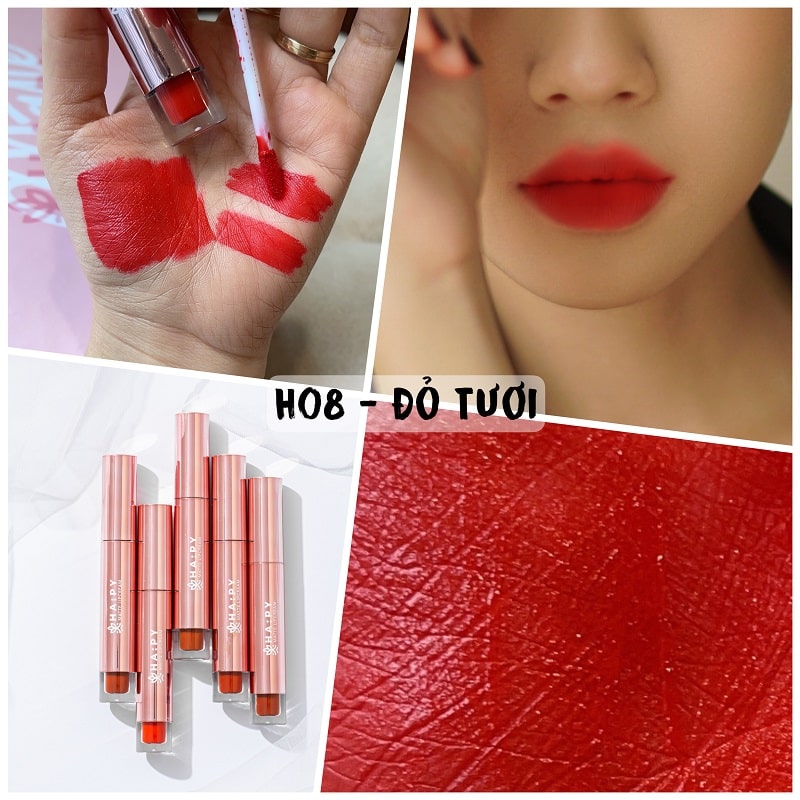 HAPY MATTE LIPCREAM - H08 ĐỎ TƯƠI