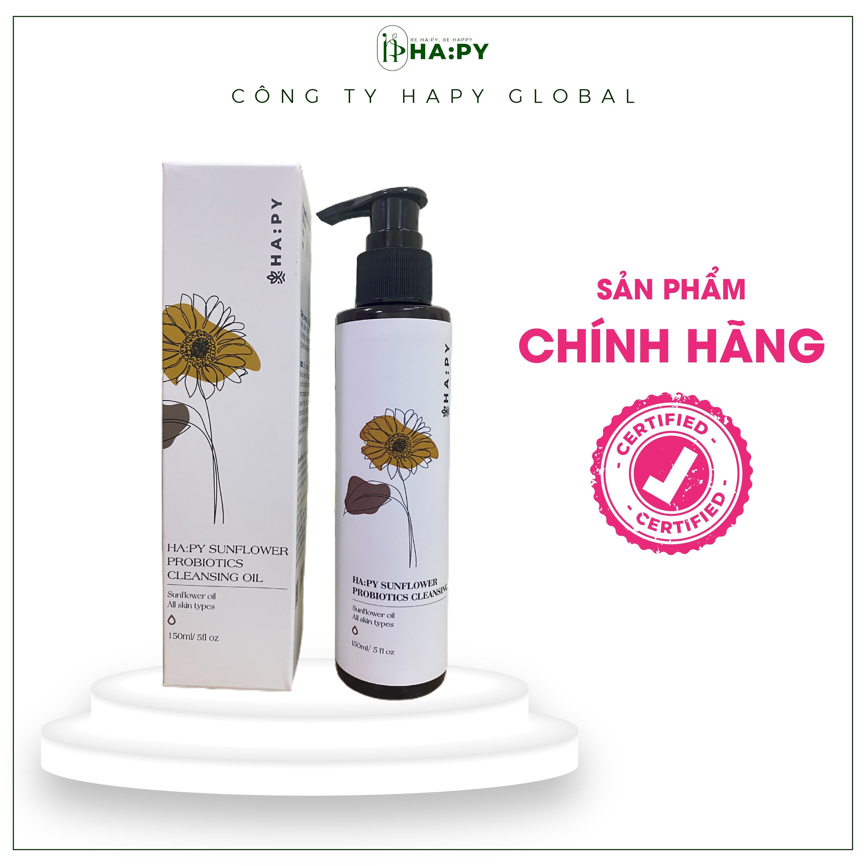 Dầu tẩy trang Ha:py Sunflower Probiotics Cleansing Oil