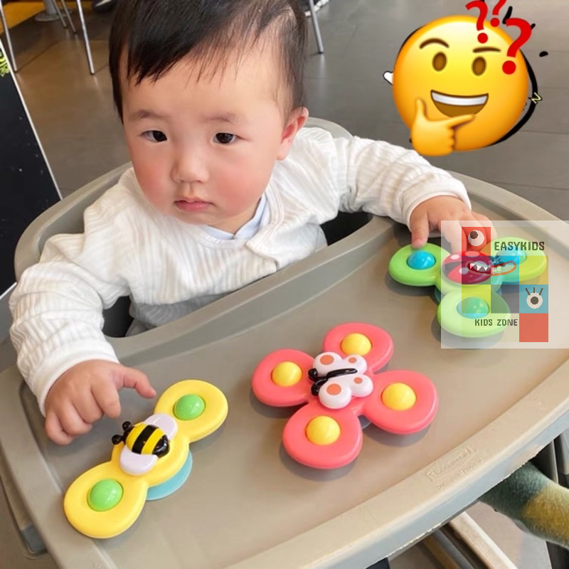 Đồ chơi con quay spinner vui nhộn EASYKIDS gồm 3 chi tiết hình côn trùng dễ thương