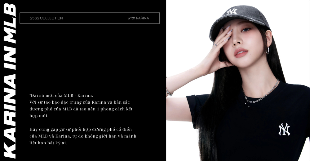 MLB NEW ICON KARINA IN MLB – KHI VINTAGE STREET MOOD GỌI TÊN KARINA