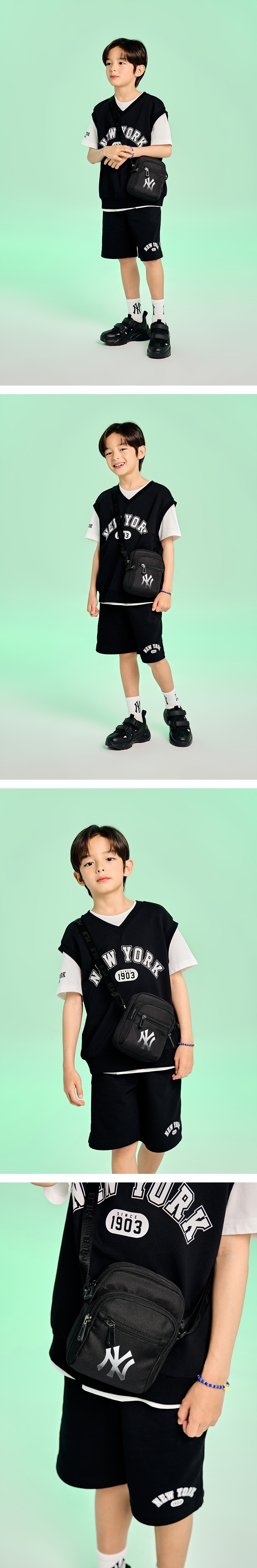 MLB Việt Nam | Túi MLB [KIDS] Mega Mini Cross Bag New York Yankees Black 7ACRB013N-50BKS