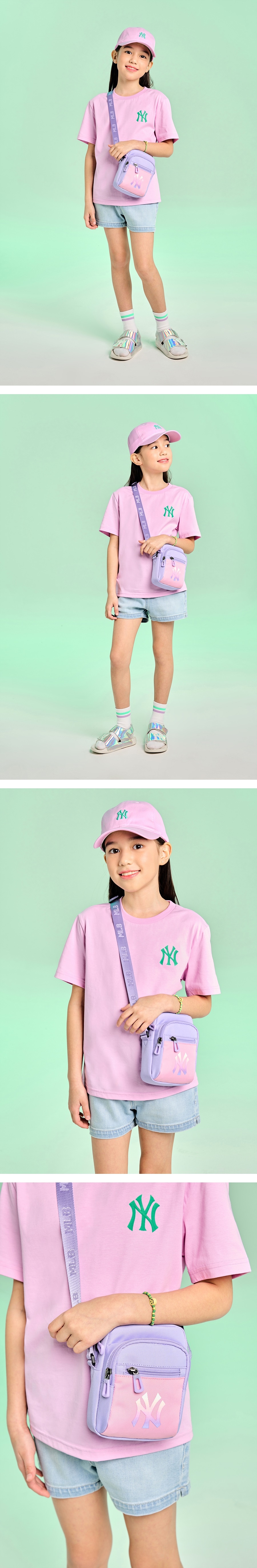 Túi MLB [KIDS] Mega Mini Cross Bag New York Yankees L.Violet 7ACRB013N-50VOL