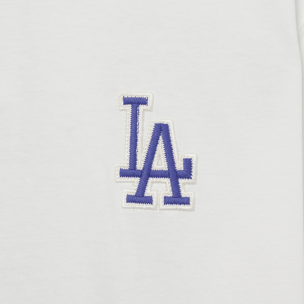 Áo Thun MLB Paisley Clipped Logo Short Sleeve LA Dodgers Off White