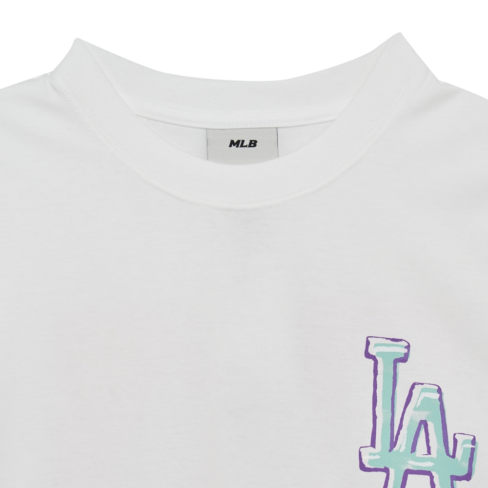 Áo MLB Pop Art Graphic Overfit Short Sleeve T-Shirt LA Dodgers Off White