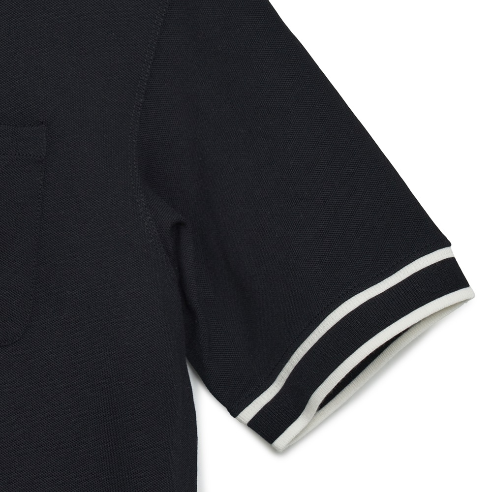 Bấm vào để xem thư viện ảnh Áo Polo MLB Women's Partial Monogram Collar New York Yankees Black