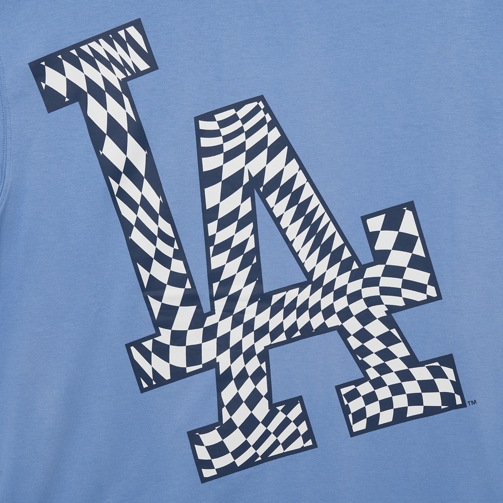 Bấm vào để xem thư viện ảnh Áo Thun MLB Checkerboard Clipping Logo LA Dodgers L.Cobalt Blue