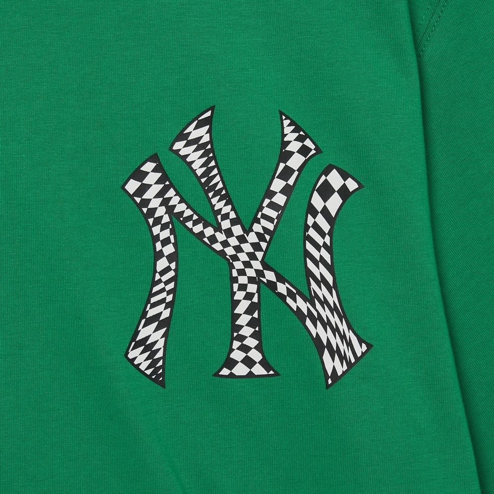 Áo Thun MLB Checkerboard Clipping Logo New York Yankees D.Green