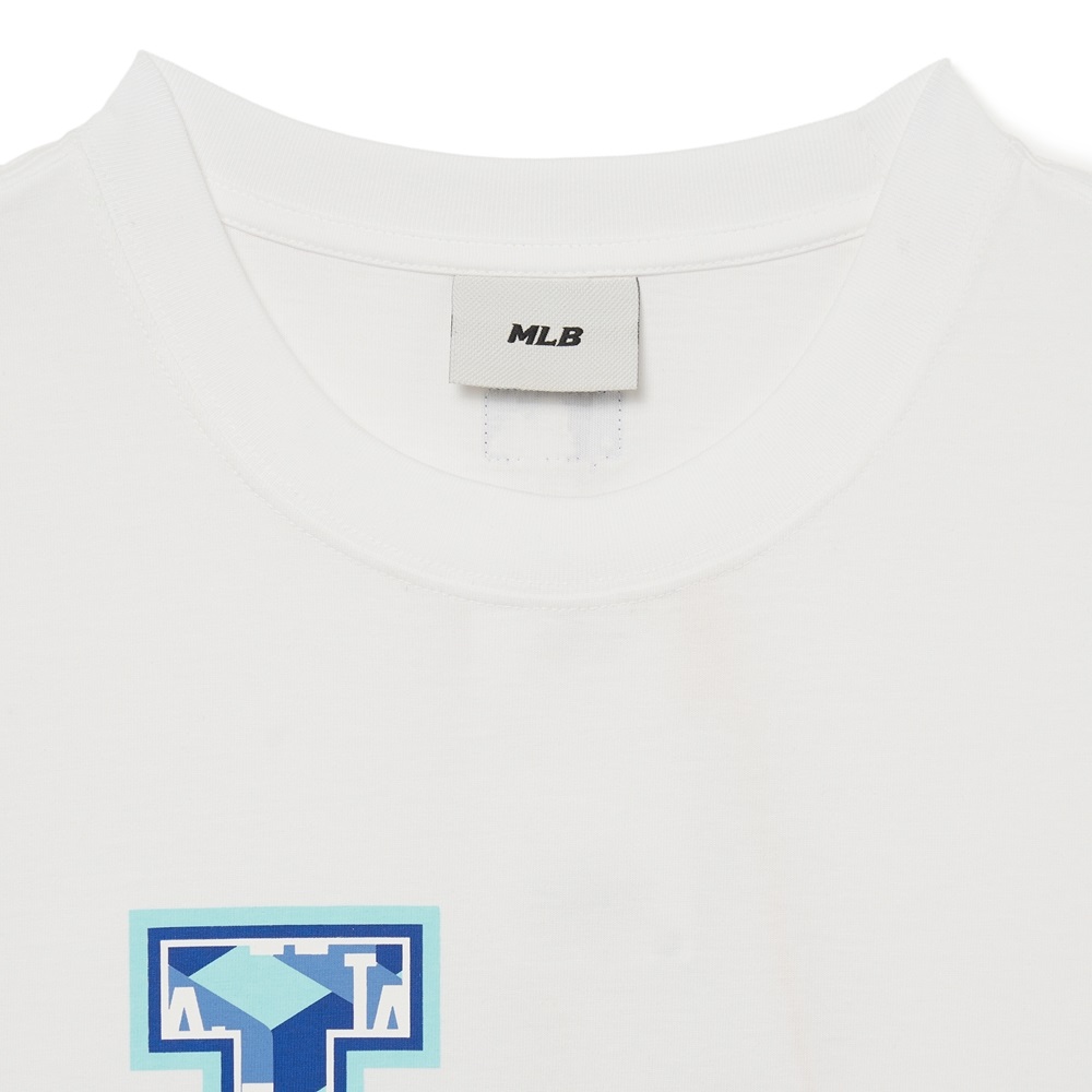 Bấm vào để xem thư viện ảnh Áo Thun MLB Cube Clipping Monogram LA Dodgers White
