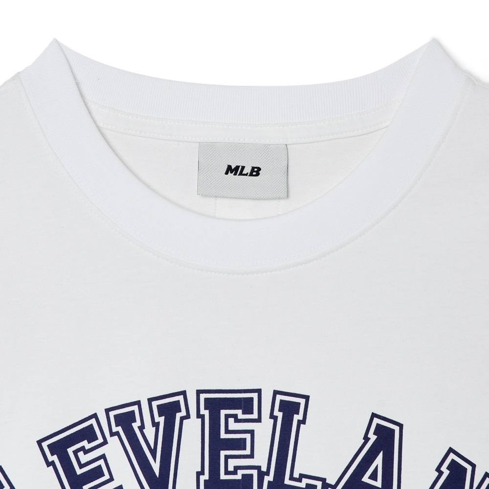 Bấm vào để xem thư viện ảnh Áo Thun MLB Varsity Overfit Cleveland Guardians White