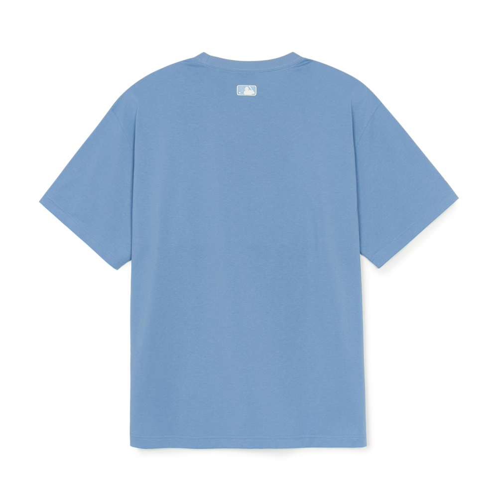 Áo Thun MLB Varsity Vintage Color Graphic Overfit Short Sleeve T-Shirt LA Dodgers Blue