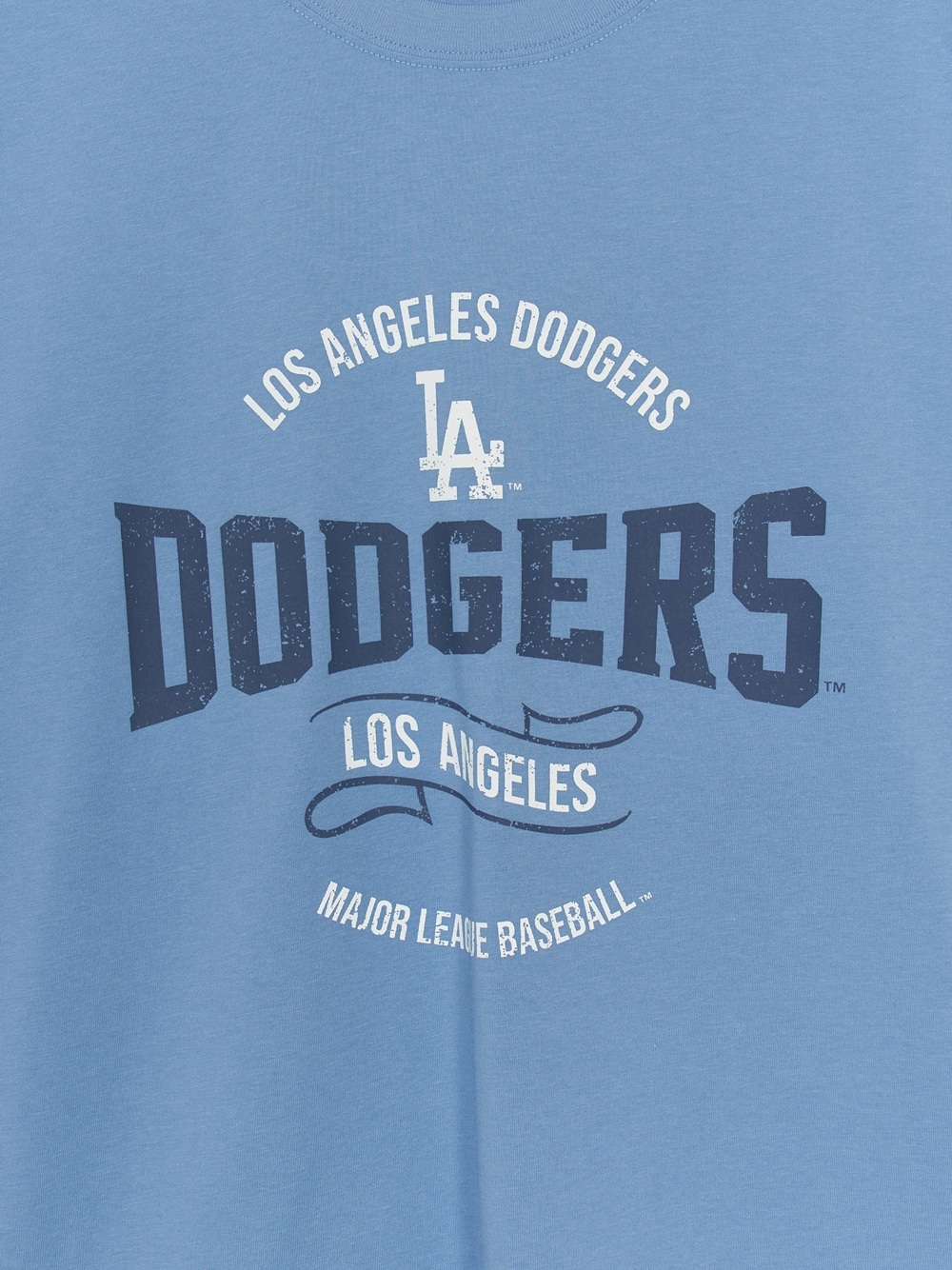 Áo Thun MLB Varsity Vintage Color Graphic Overfit Short Sleeve T-Shirt LA Dodgers Blue