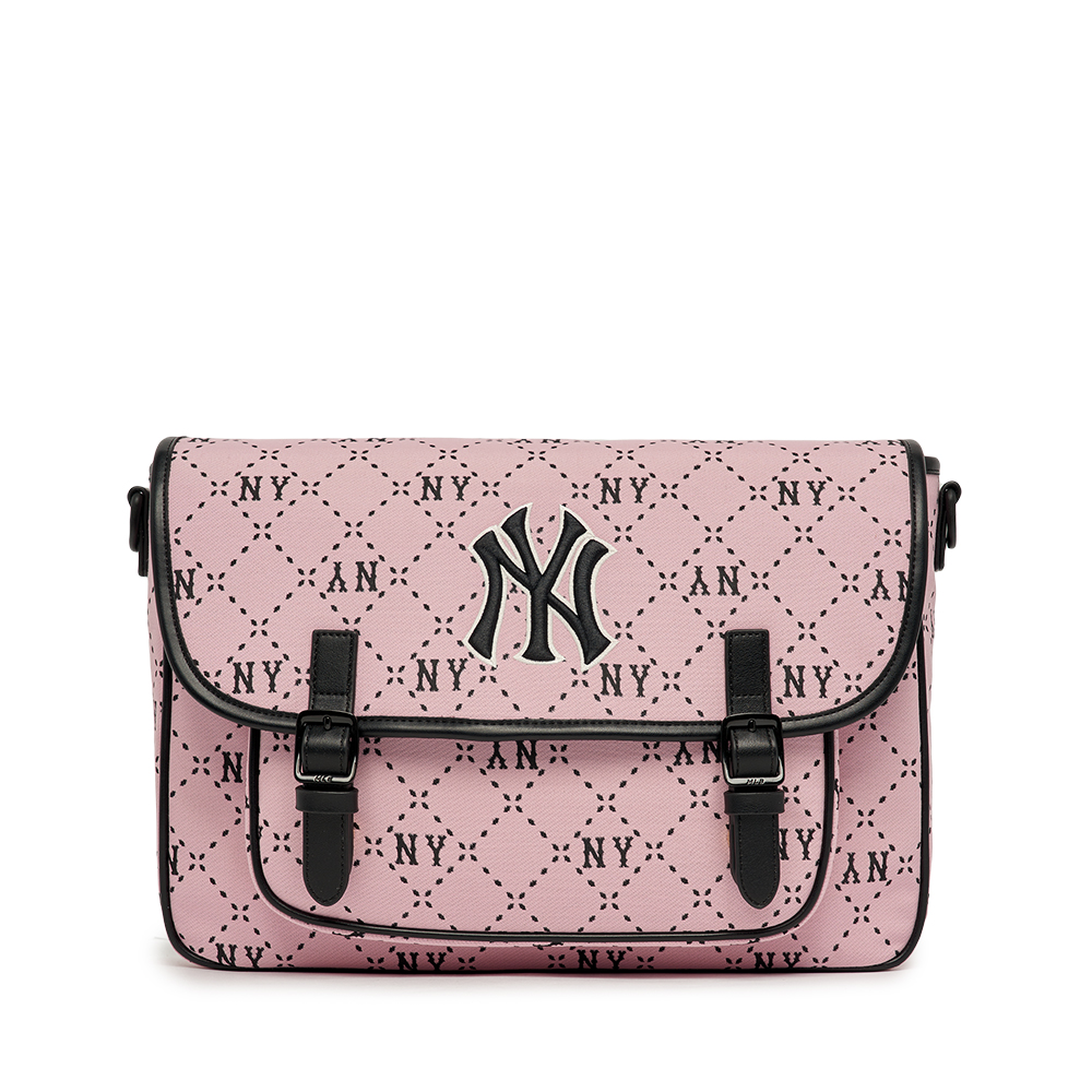 Túi MLB Korea Diamond Monogram Academy New York Yankees Pink