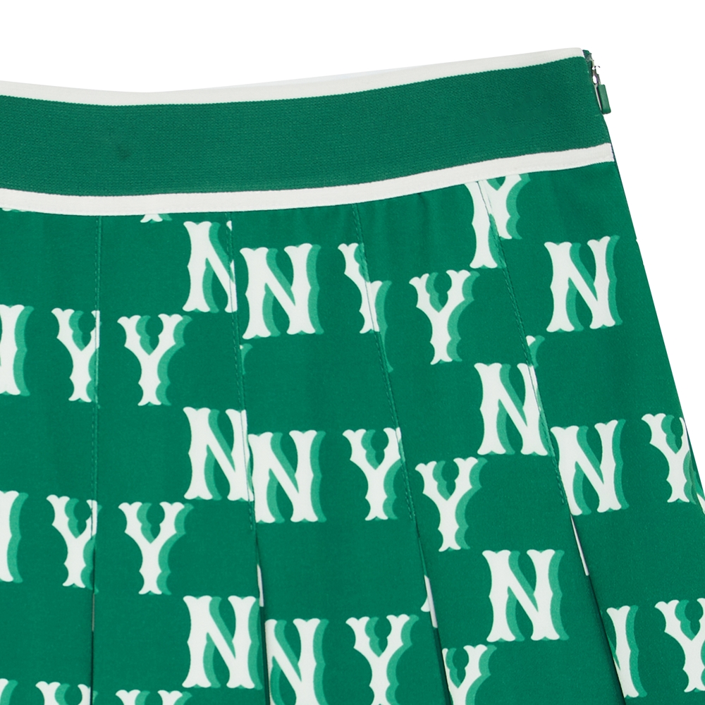 Bấm vào để xem thư viện ảnh Váy MLB Women's Classic Monogram Front Pattern Pleated Skirt New York Yankees N.Green
