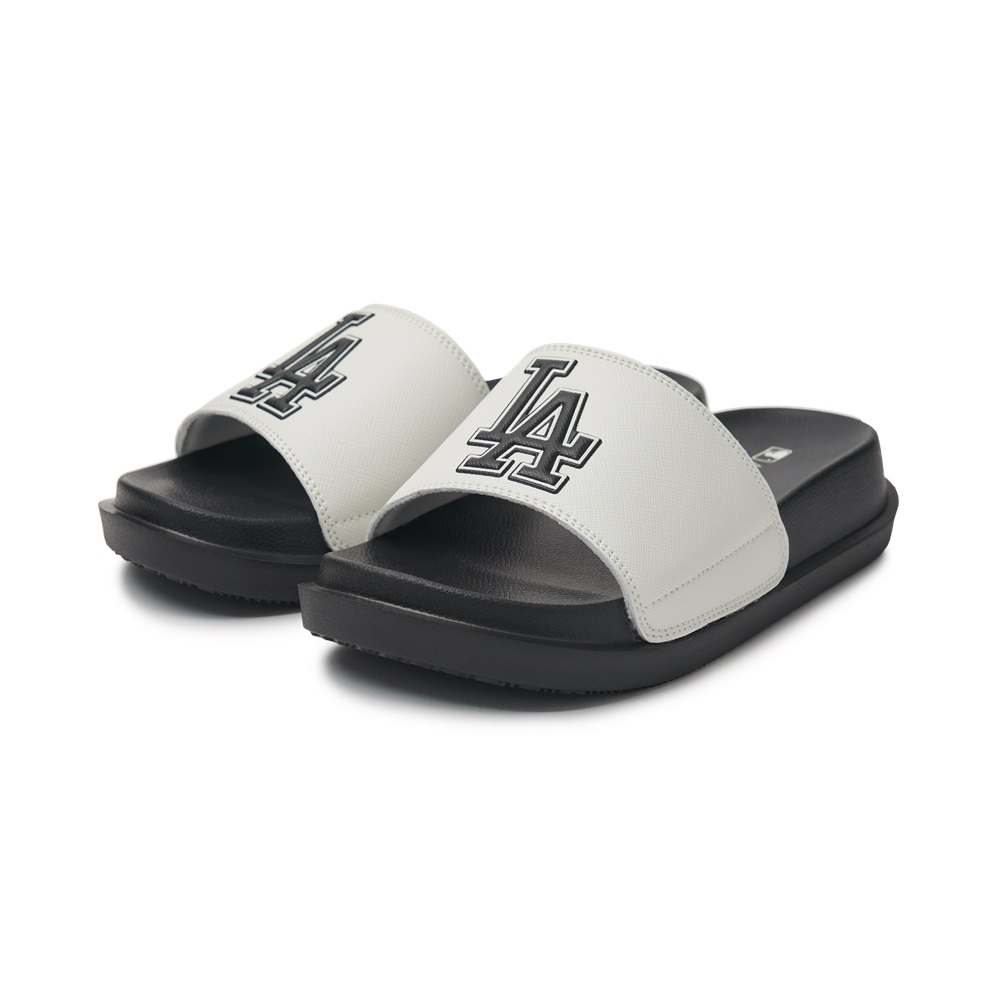 Bấm vào để xem thư viện ảnh Dép MLB Korea Chunky Mound Basic LA Dodgers Ivory