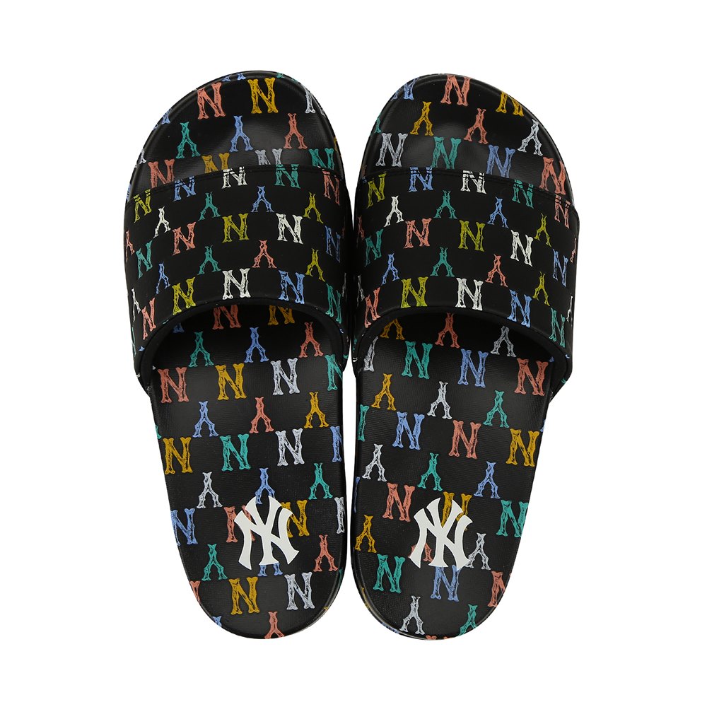 Bấm vào để xem thư viện ảnh Dép MLB New Mound Monogram New York Yankees Black