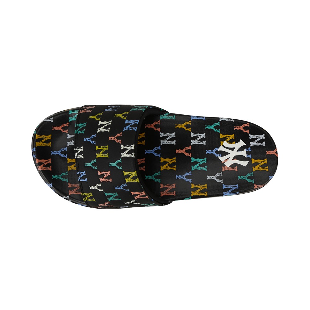 Bấm vào để xem thư viện ảnh Dép MLB New Mound Monogram New York Yankees Black
