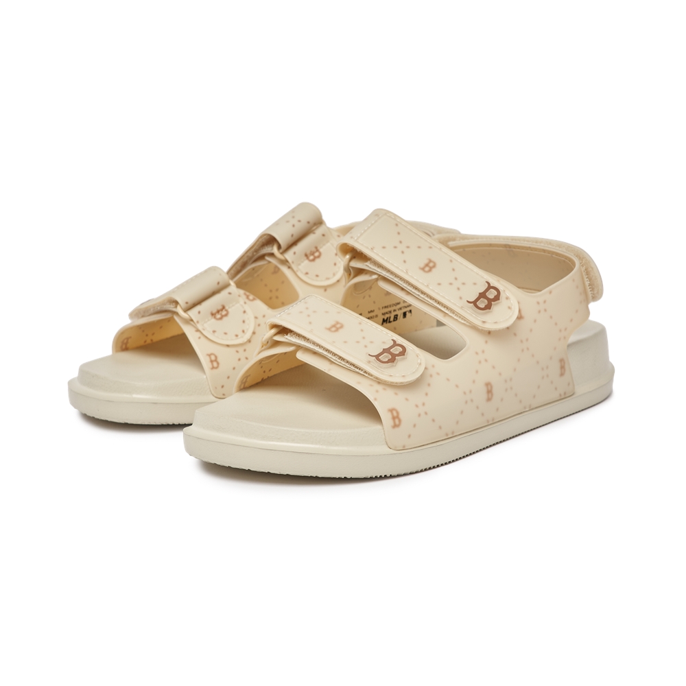 Bấm vào để xem thư viện ảnh Sandals MLB Chunky Diamond Monogram Boston Red Sox Beige