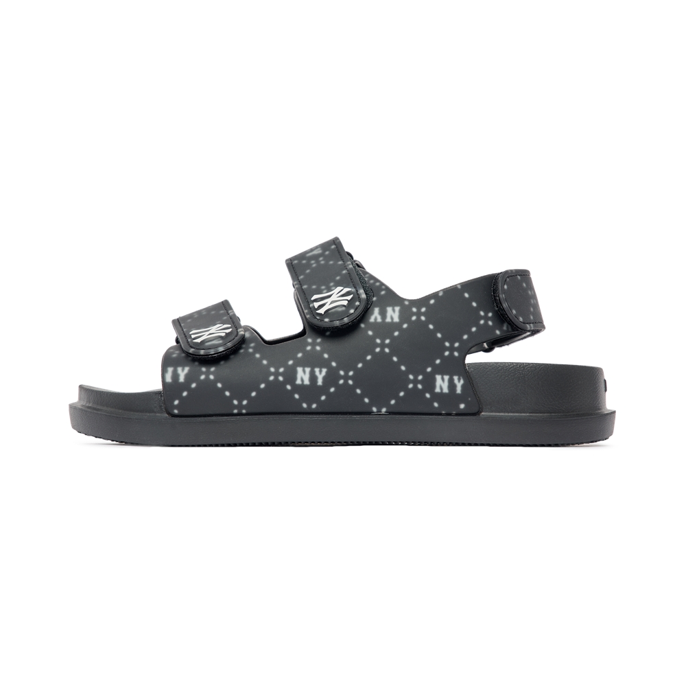 Bấm vào để xem thư viện ảnh Sandals MLB Chunky Diamond Monogram New York Yankees Black