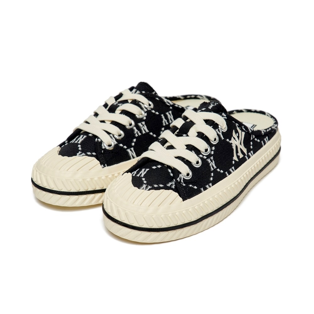 Bấm vào để xem thư viện ảnh Giày MLB Mule Playball Dia Monogram New York Yankees Black