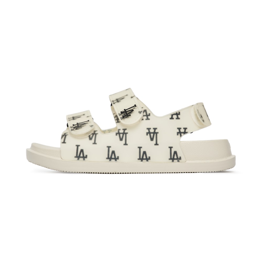 Bấm vào để xem thư viện ảnh Sandals MLB Chunky Monogram LA Dodgers White