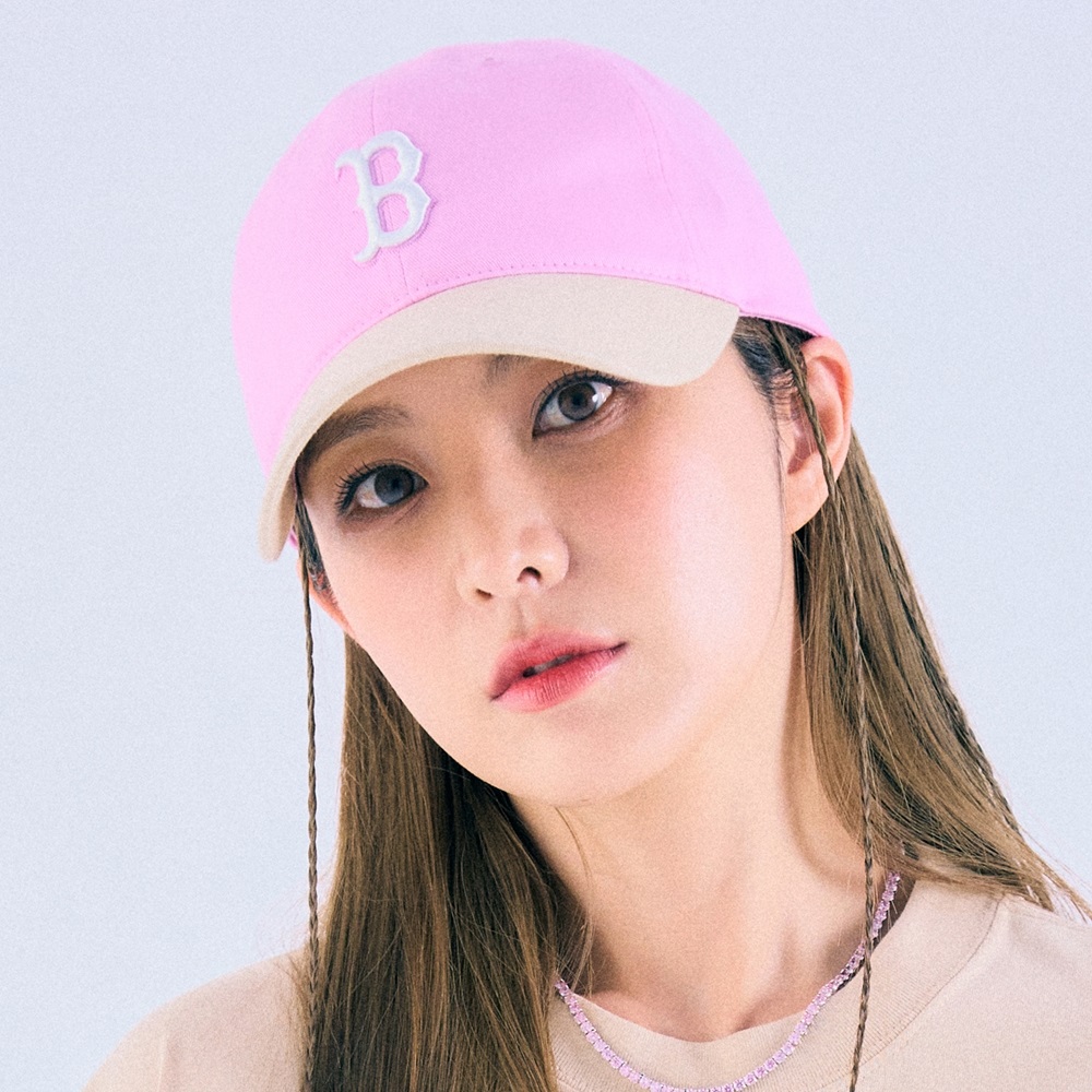 Bấm vào để xem thư viện ảnh Nón MLB Basic Coloration Ball Cap Boston Red Sox Pink