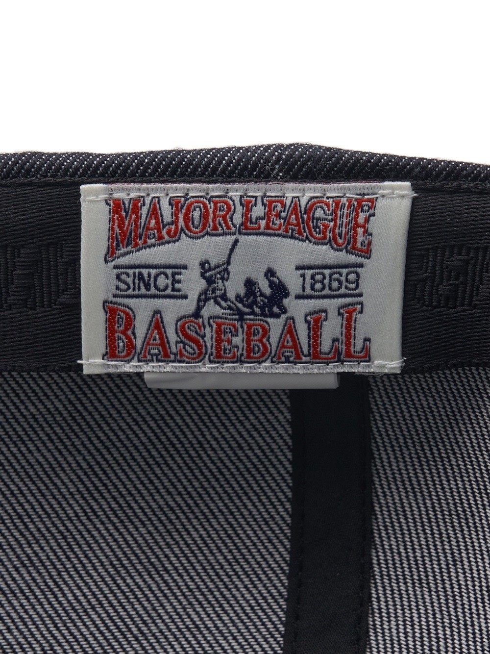 ★MLB Korea★ Culsive lettering denim color combination unst Denim-Like Lettering Monogram Big Lux Oversized-Fit T-Shirt