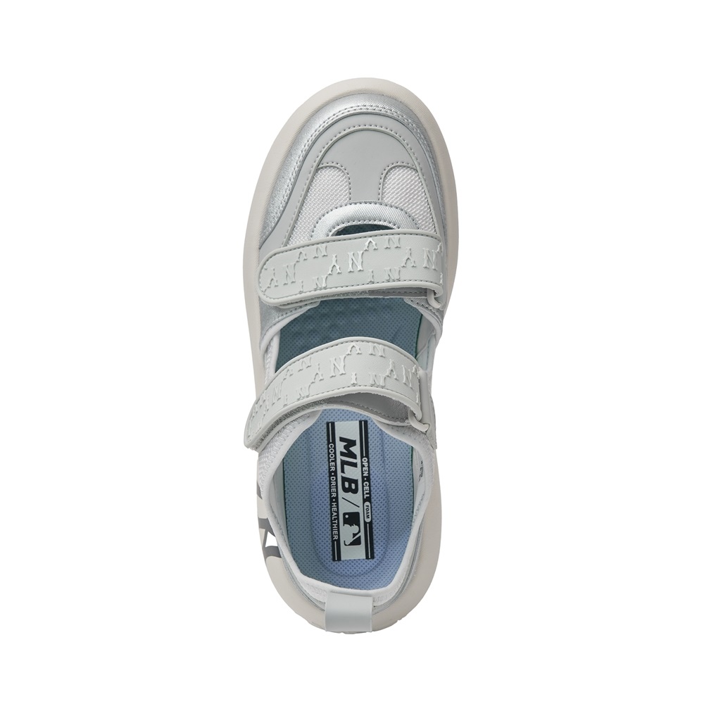 Bấm vào để xem thư viện ảnh Sandals MLB Korea Chunky Base New York Yankees Grey