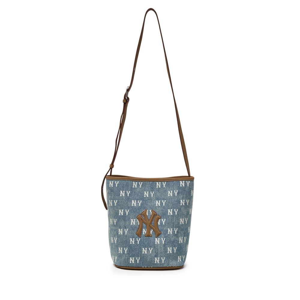 Túi MLB Classic Mono Vintage Denim Bucket Bag New York Yankees Blue