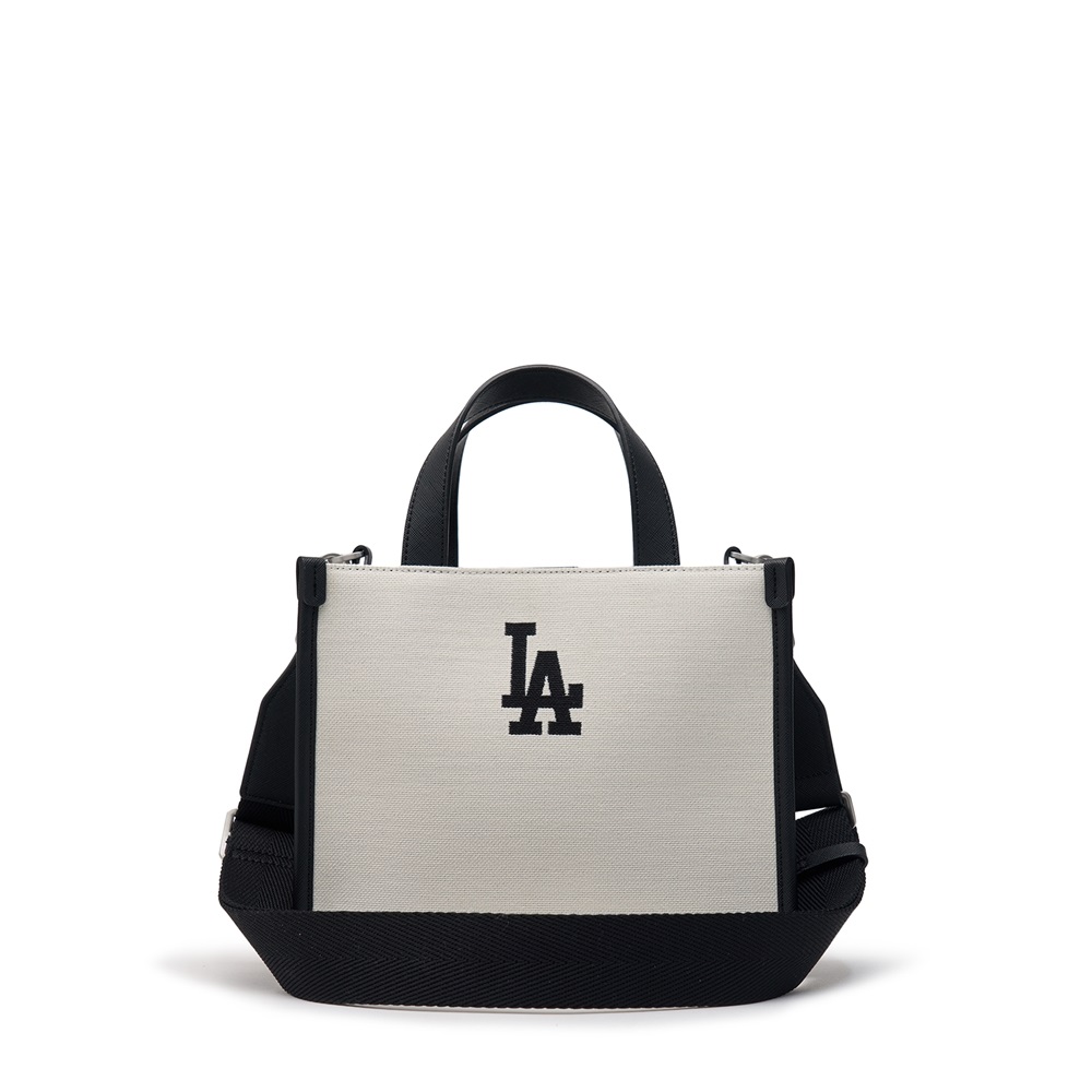 Túi MLB Korea Varsity Jacquard Tote Bag LA Dodgers Cream