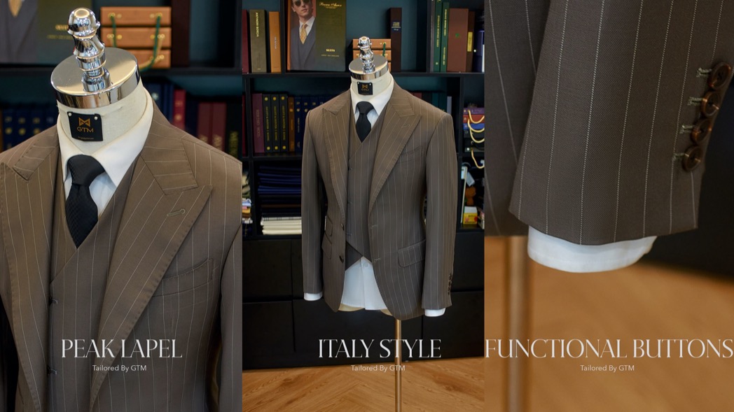 Bộ Suit Nâu Pinstripe – Tuyên Ngôn Mới Lạ Dành Cho Người Dẫn Đầu