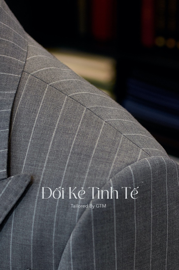 Pinstripe Suit Tailored By GTM, bộ Suit Vest May Đo GTM, cao cấp uy tín Hà Nội
