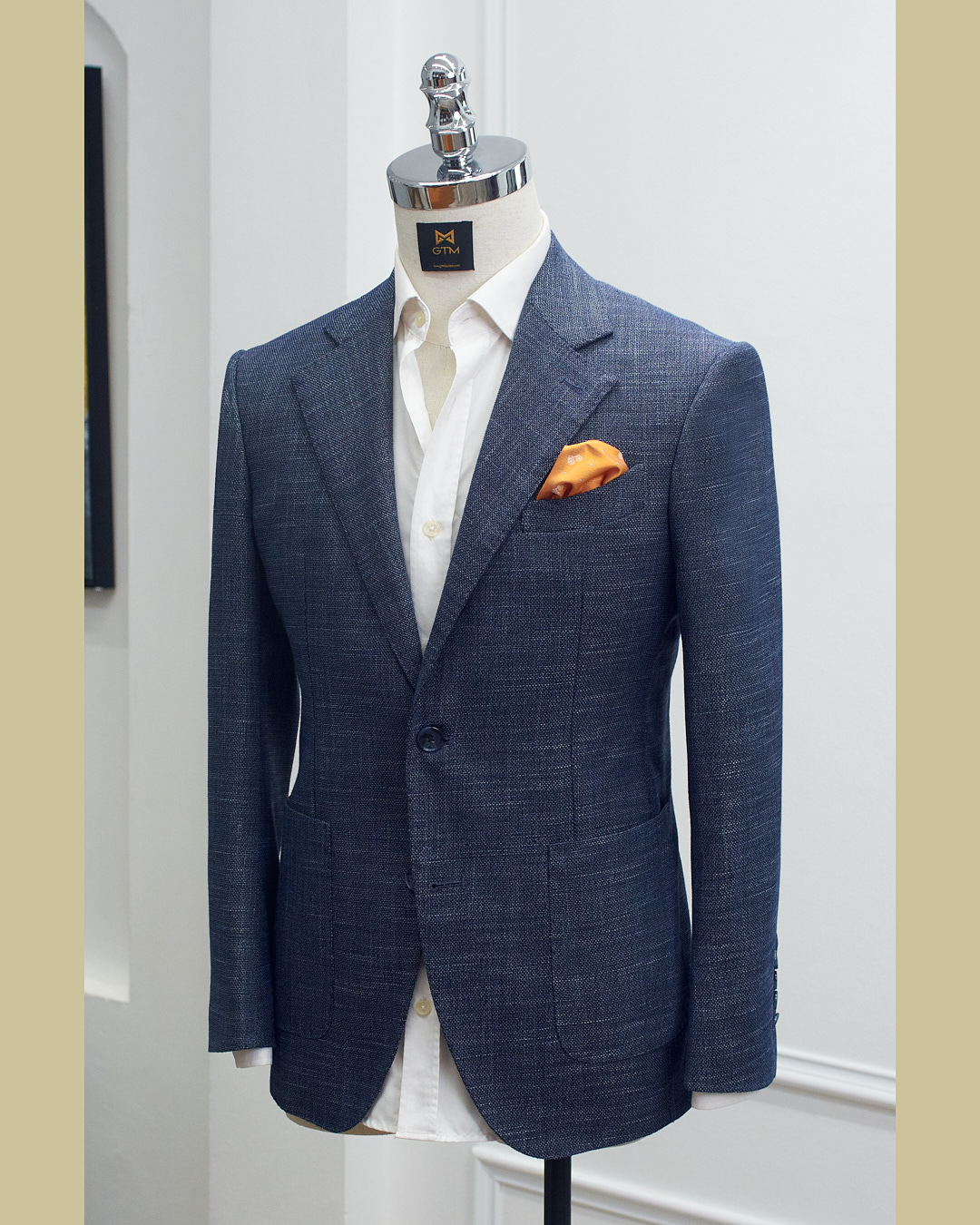 May Đo | Áo Blazer Túi Ốp Màu Xanh