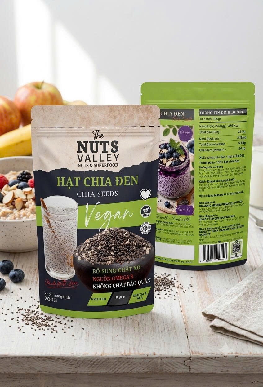 Hạt chia đen  - CHIA SEEDS The Nuts Valley