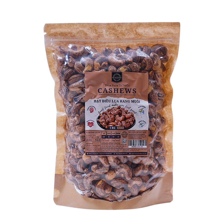 Hạt Điều Nhân Nguyên – Nguyên Chất Tự Nhiên, Dinh Dưỡng Đầy Đủ - WHOLE CASHEW The Nuts Valley