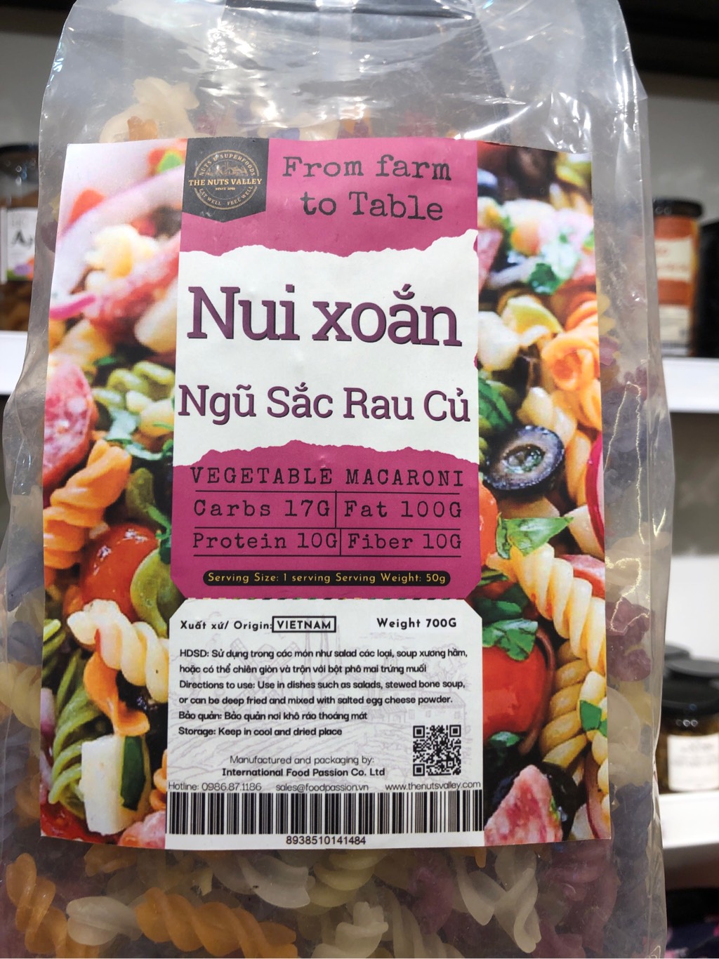 Nui rau củ thuần chay  - VEGETABLE NOODLES The Nuts Valley